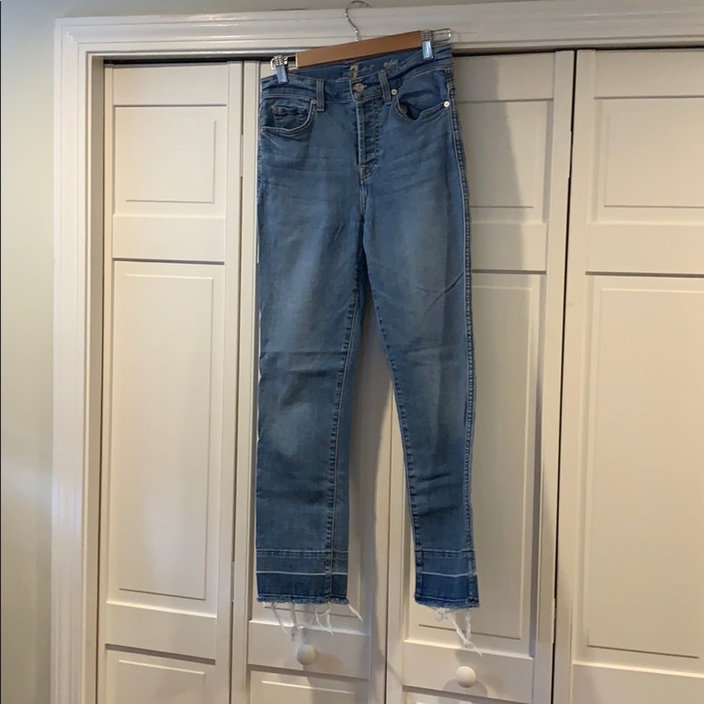 7 for All Mankind Edie High Waisted Crop Denim